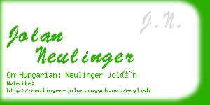 jolan neulinger business card